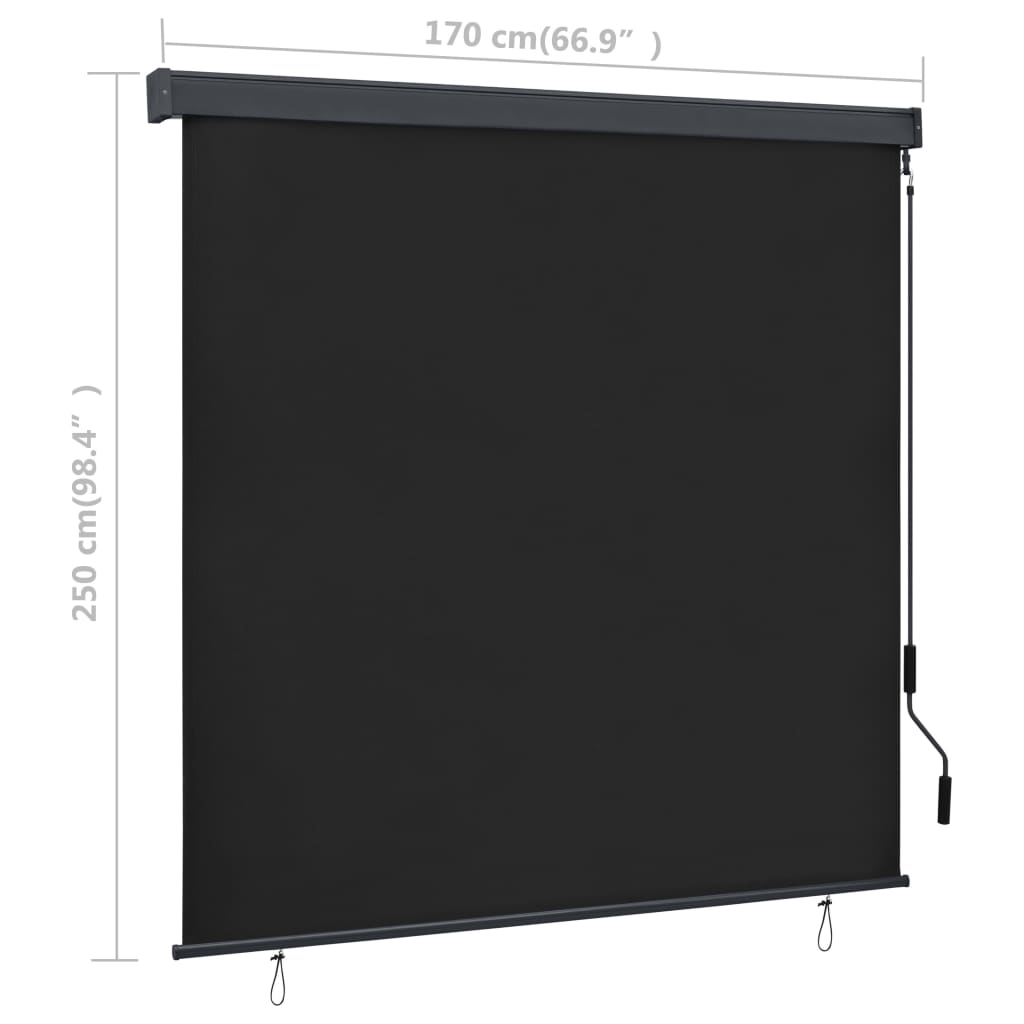 Antracitszürke kültéri roló 170 x 250 cm Antracitszürke kültéri roló 170 x 250 cm
