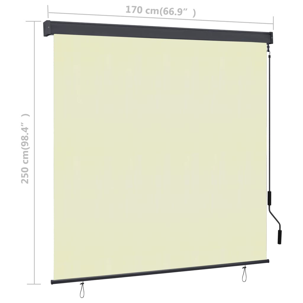 Krémszínű kültéri roló 170 x 250 cm Krémszínű kültéri roló 170 x 250 cm