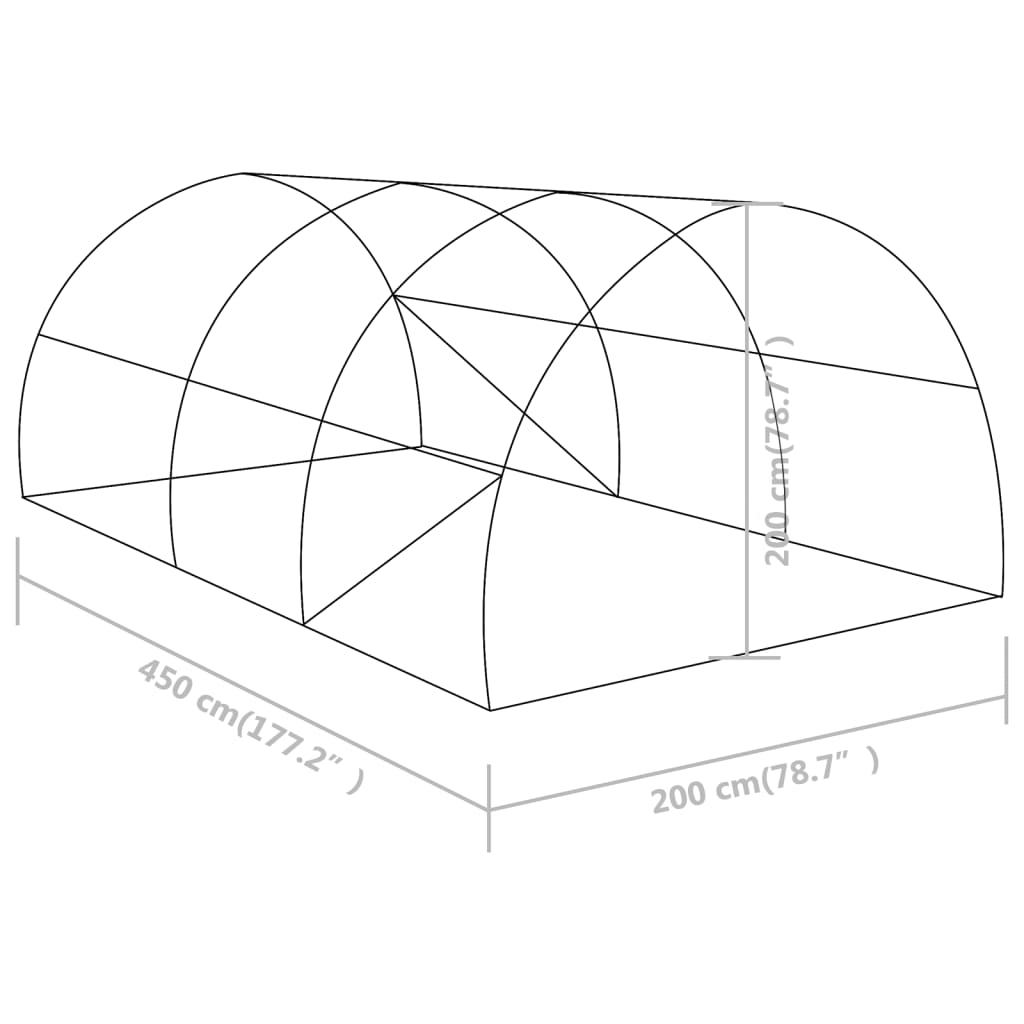 Melegház 9 m² 4,5 x 2 x 2 m