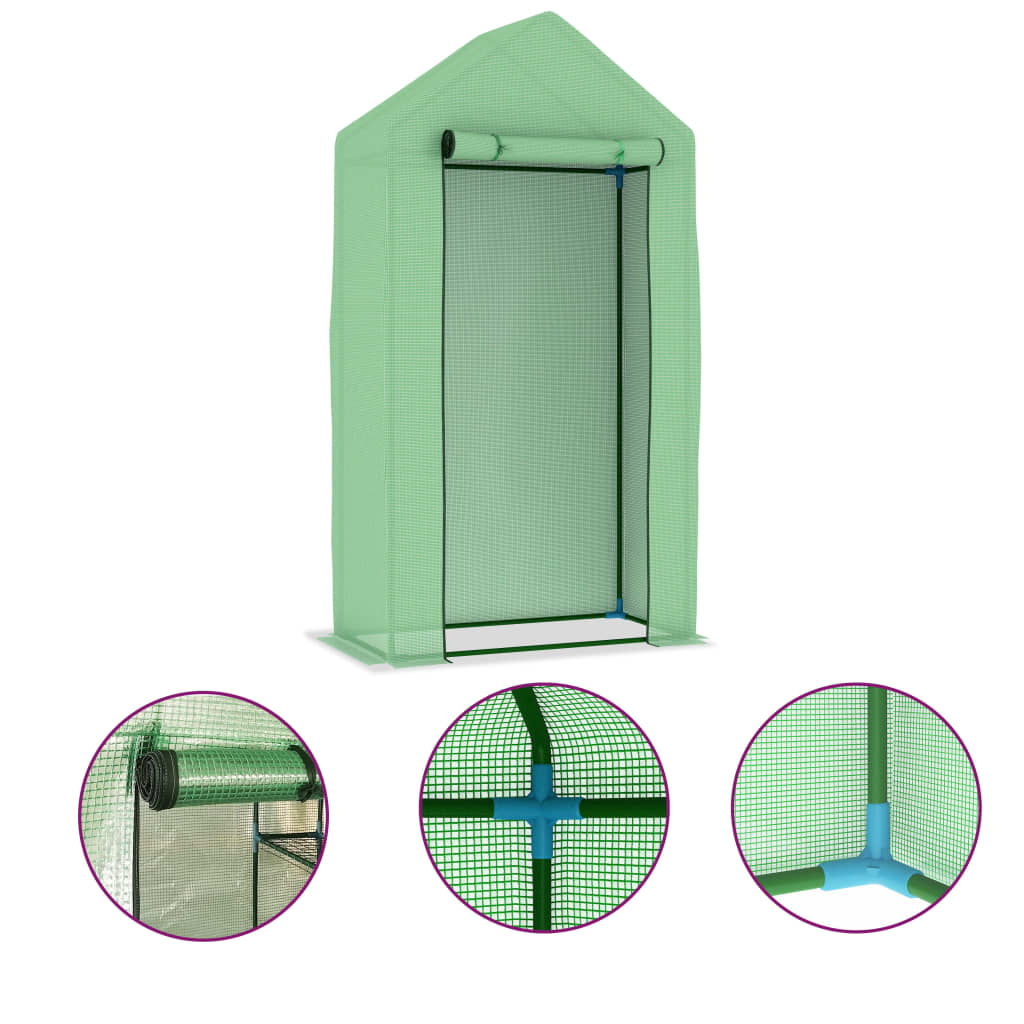 0,5 m²-es acélvázas melegház 1 x 0,5 x 1,9 m 0,5 m²-es acélvázas melegház 1 x 0,5 x 1,9 m