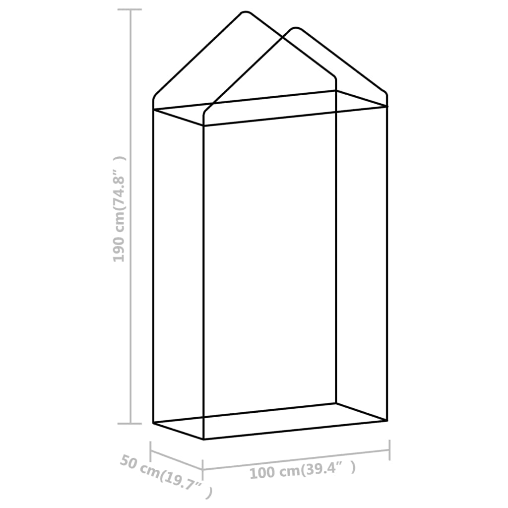 0,5 m²-es acélvázas melegház 1 x 0,5 x 1,9 m 0,5 m²-es acélvázas melegház 1 x 0,5 x 1,9 m
