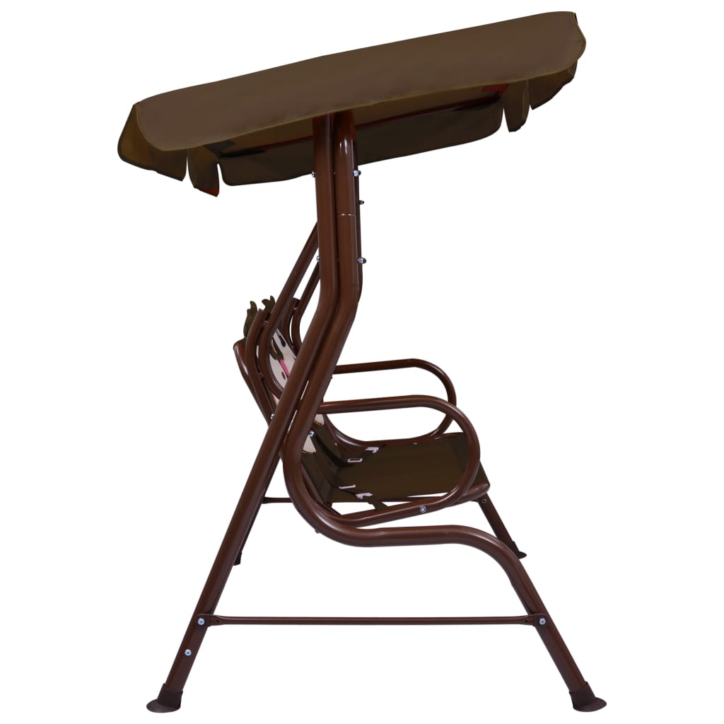 Barna szövet gyermek hintapad 115 x 75 x 110 cm