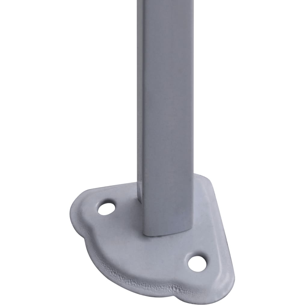 Fehér acél összecsukható rendezvénysátor 2 oldalfallal 2 x 2 m