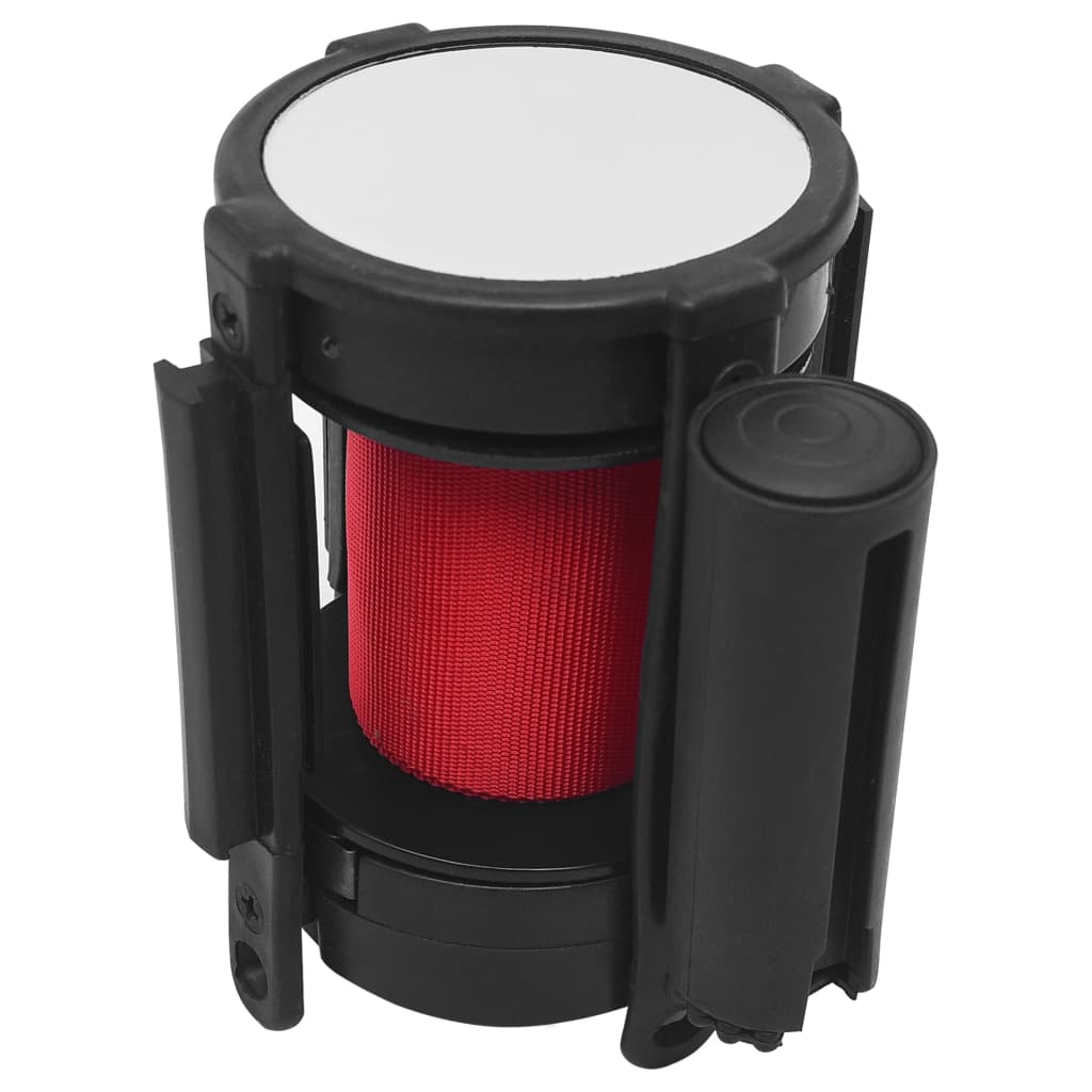 Piros visszahúzható szíjas elválasztókorlát 200 cm