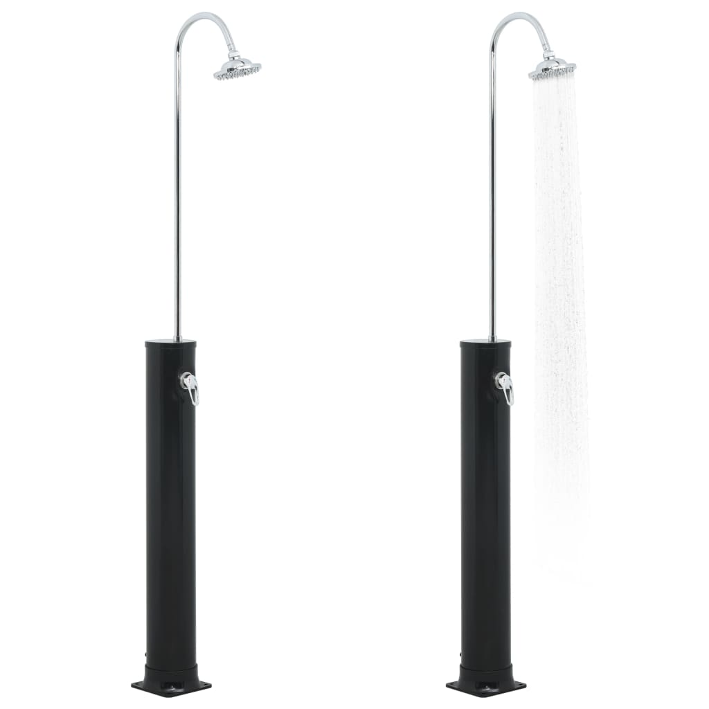 Fekete szolárzuhany 214 cm 20 l