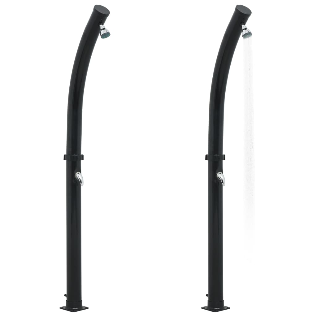 Fekete szolárzuhany 214 cm 20 l