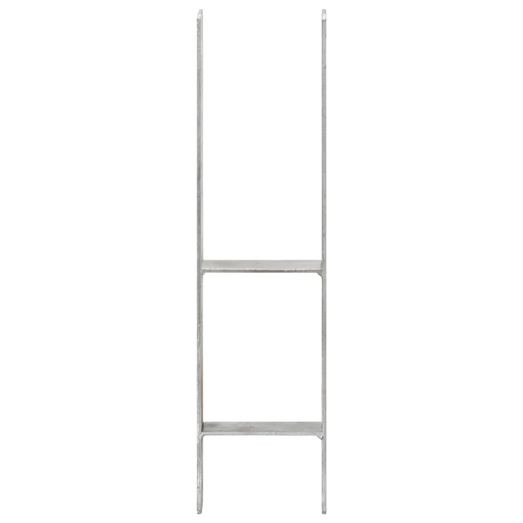 6 db ezüstszínű horganyzott acél kerítéshorgony 14 x 6 x 60 cm