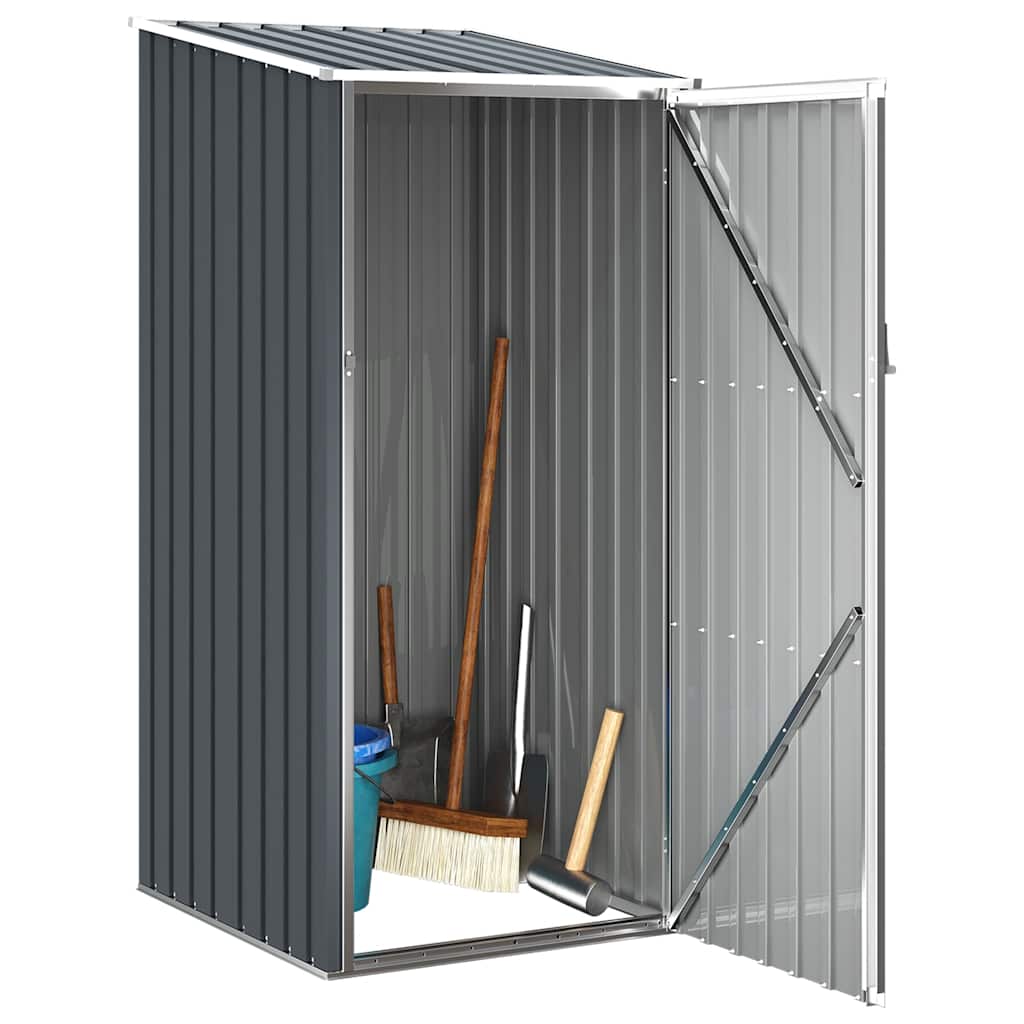 Antracitszürke horganyzott acél kerti fészer 87 x 98 x 159 cm