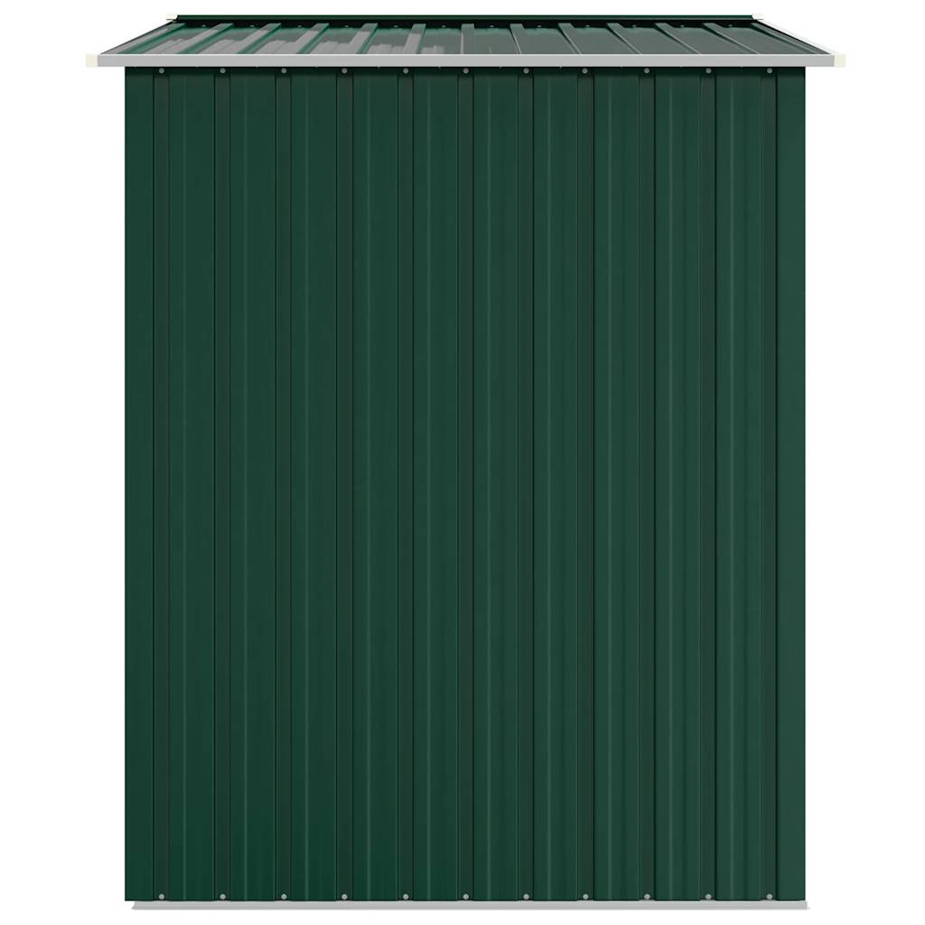 Zöld horganyzott acél kerti fészer 205 x 129 x 183 cm