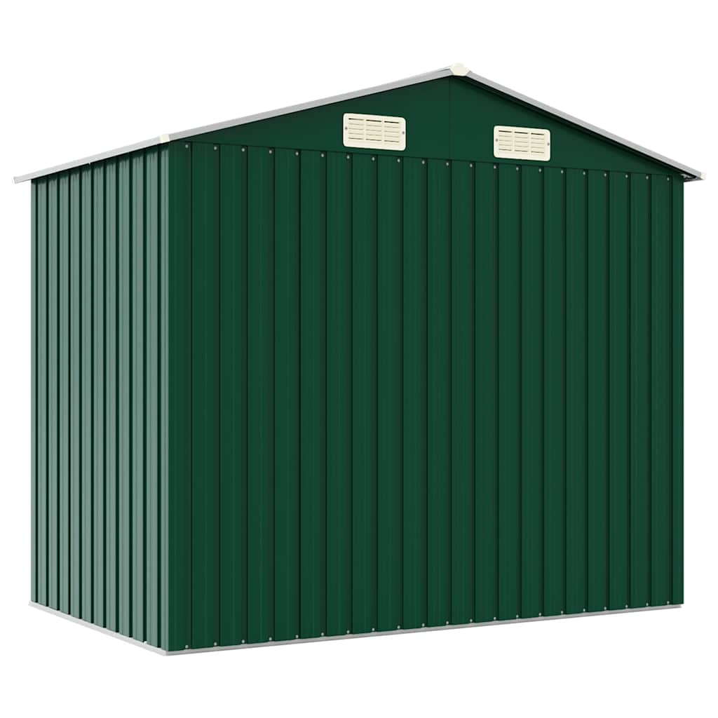 Zöld horganyzott acél kerti fészer 205 x 129 x 183 cm