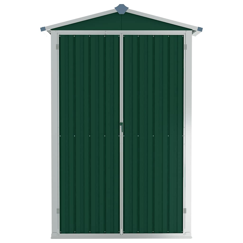 Zöld horganyzott acél kerti fészer 116x45x175 cm