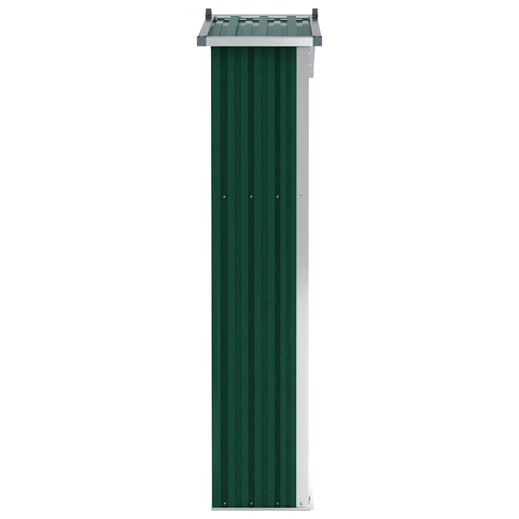 Zöld horganyzott acél kerti fészer 116x45x175 cm