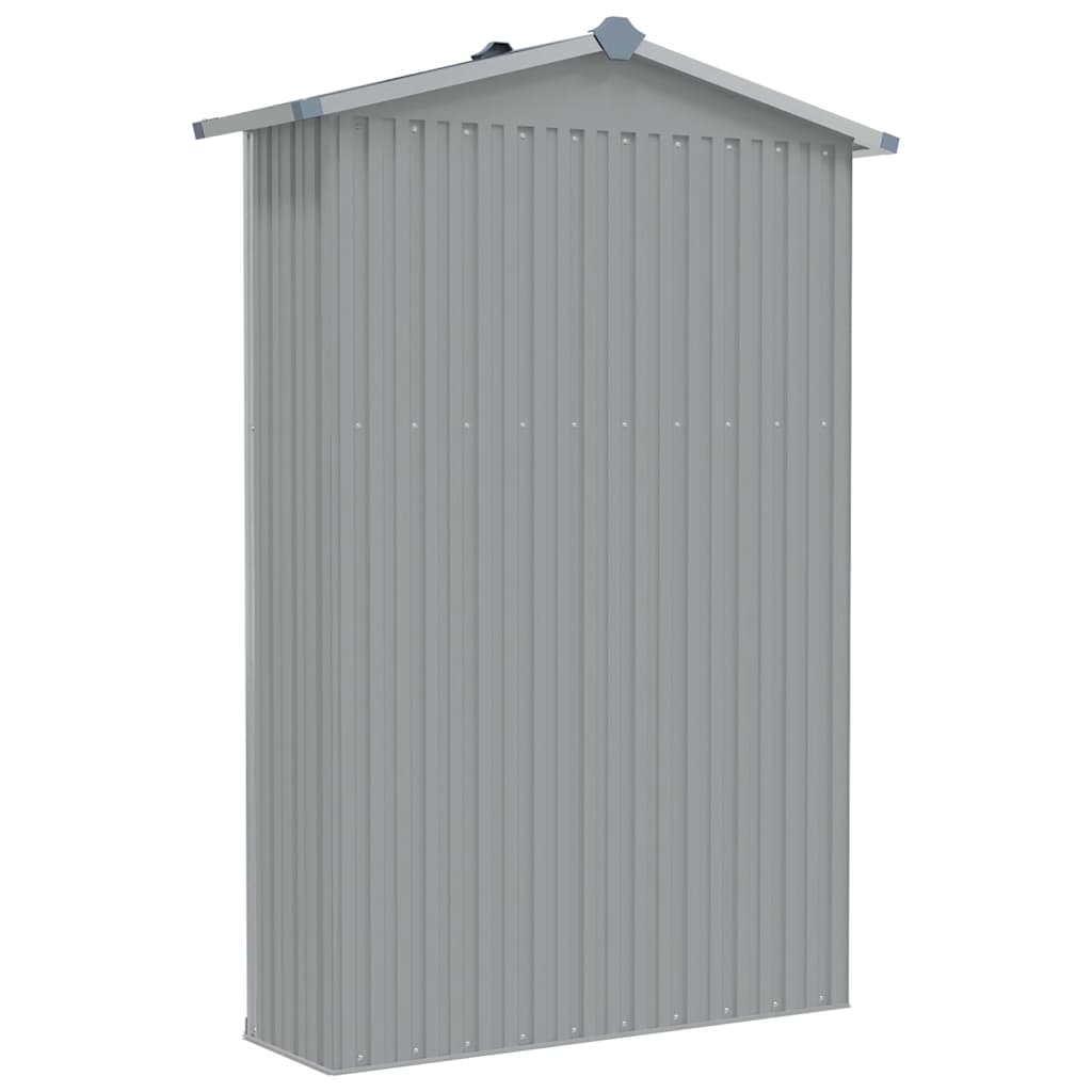 Szürke horganyzott acél kerti fészer 116x45x175 cm