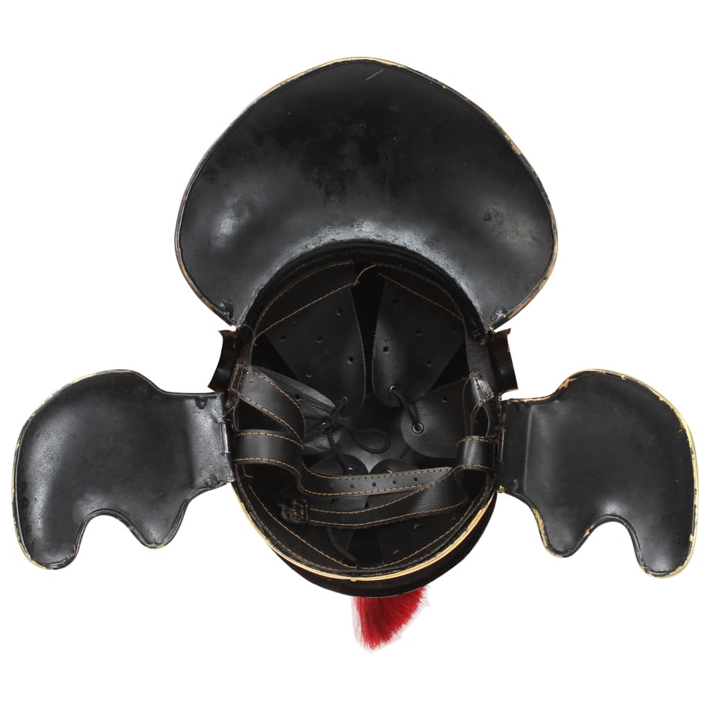 Ezüstszínű antik római harcos acélsisak larp másolat