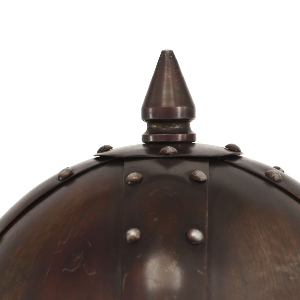 Rézszínű antik viking harcos acélsisak larp másolat