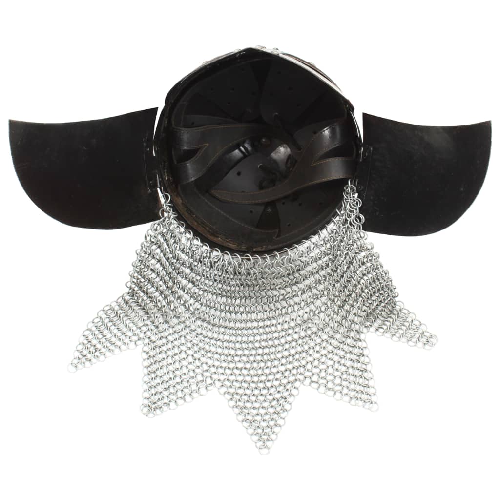 Rézszínű antik viking harcos acélsisak larp másolat