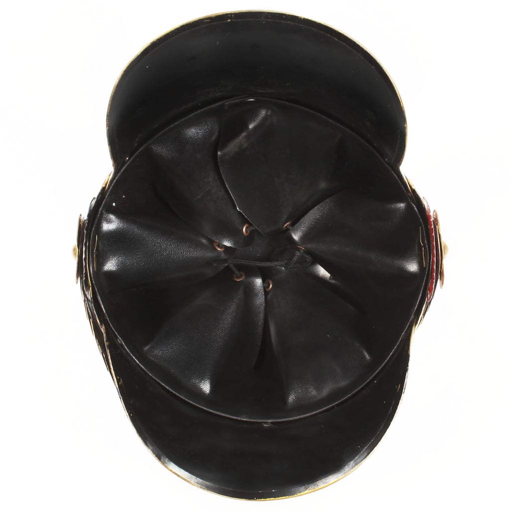 Ezüstszínű antik német porosz harcos acélsisak larp másolat