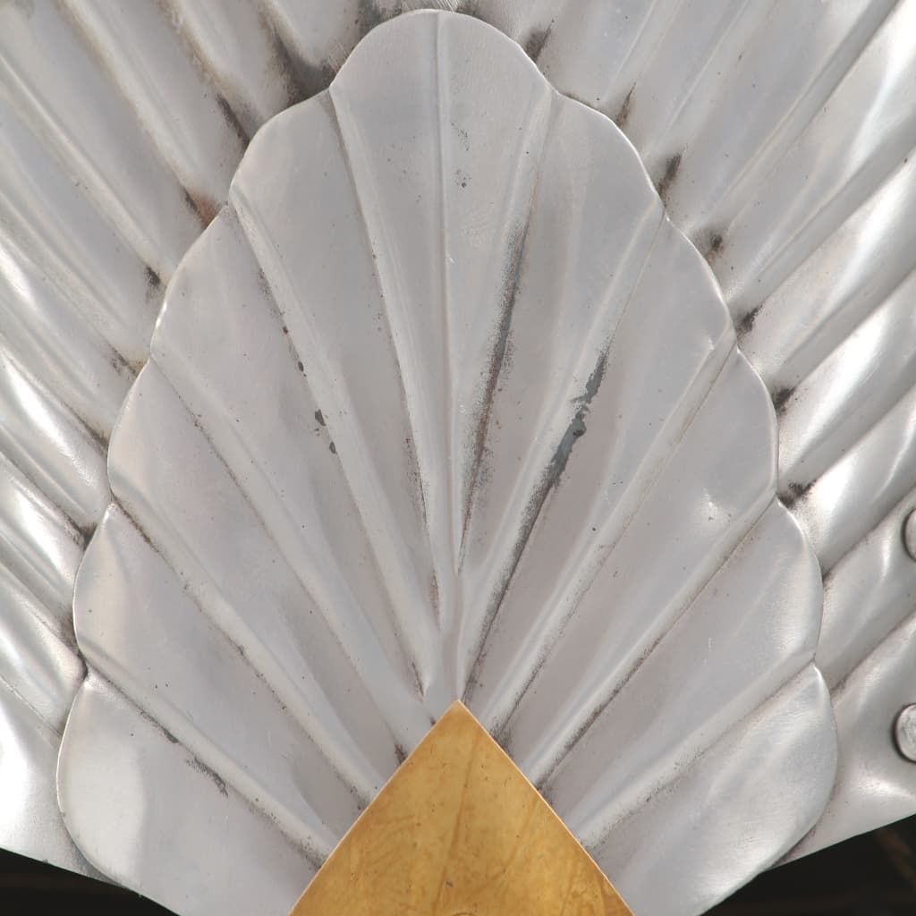 Ezüstszínű középkori lovagi fantázia acélsisak larp másolat