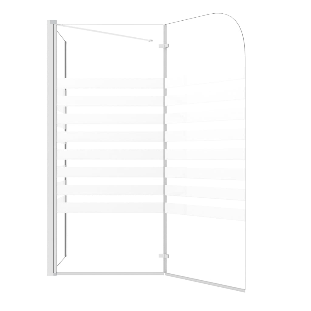 Átlátszó csíkos edzett üveg kádparaván 120 x 68 x 130 cm