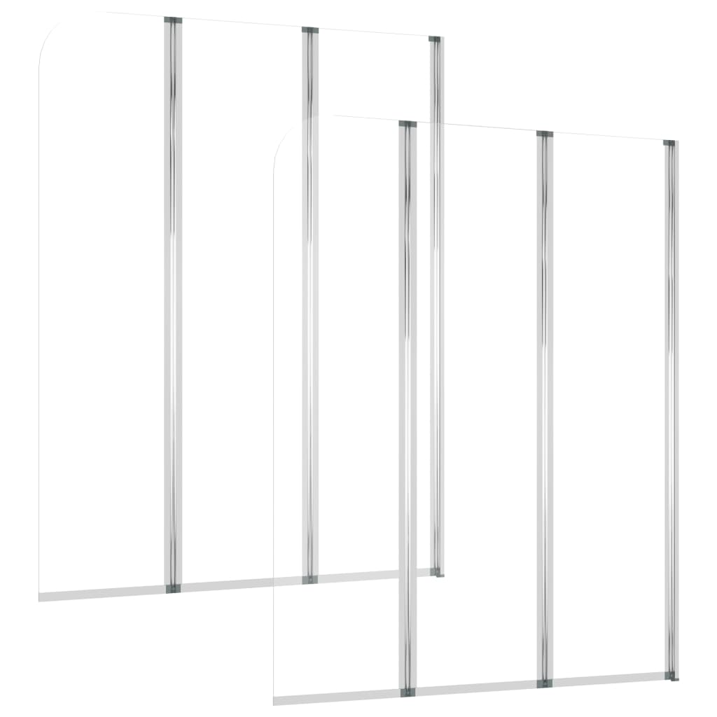 2 db átlátszó edzett üveg kádparaván 104 x 130 cm