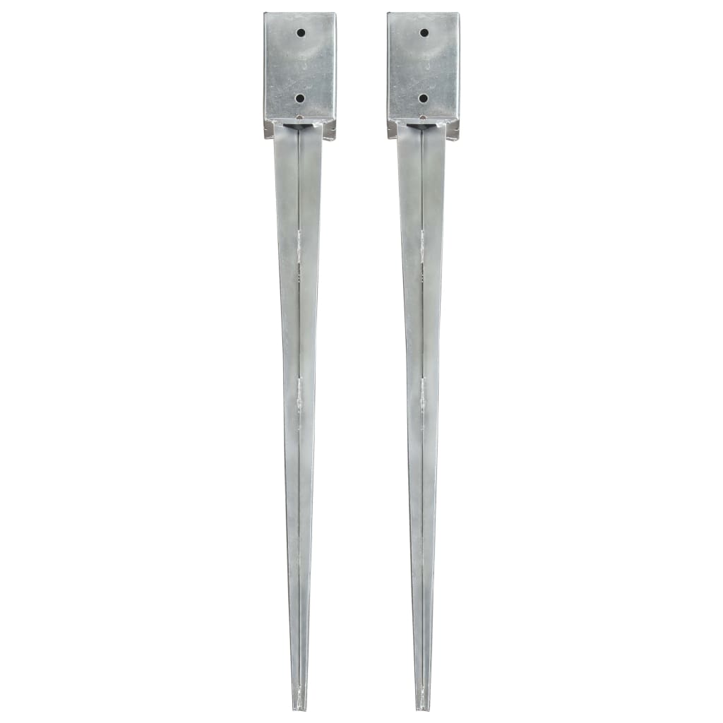 2 db ezüstszínű horganyzott acél kerítéstüske 9 x 9 x 90 cm 2 db ezüstszínű horganyzott acél kerítéstüske 9 x 9 x 90 cm