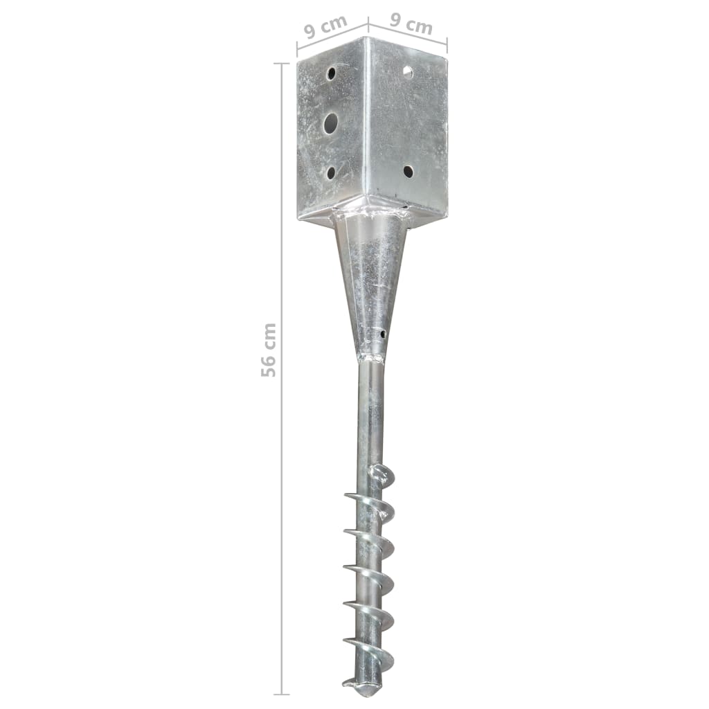 2 db ezüstszínű horganyzott acél kerítéstüske 9 x 9 x 56 cm 2 db ezüstszínű horganyzott acél kerítéstüske 9 x 9 x 56 cm