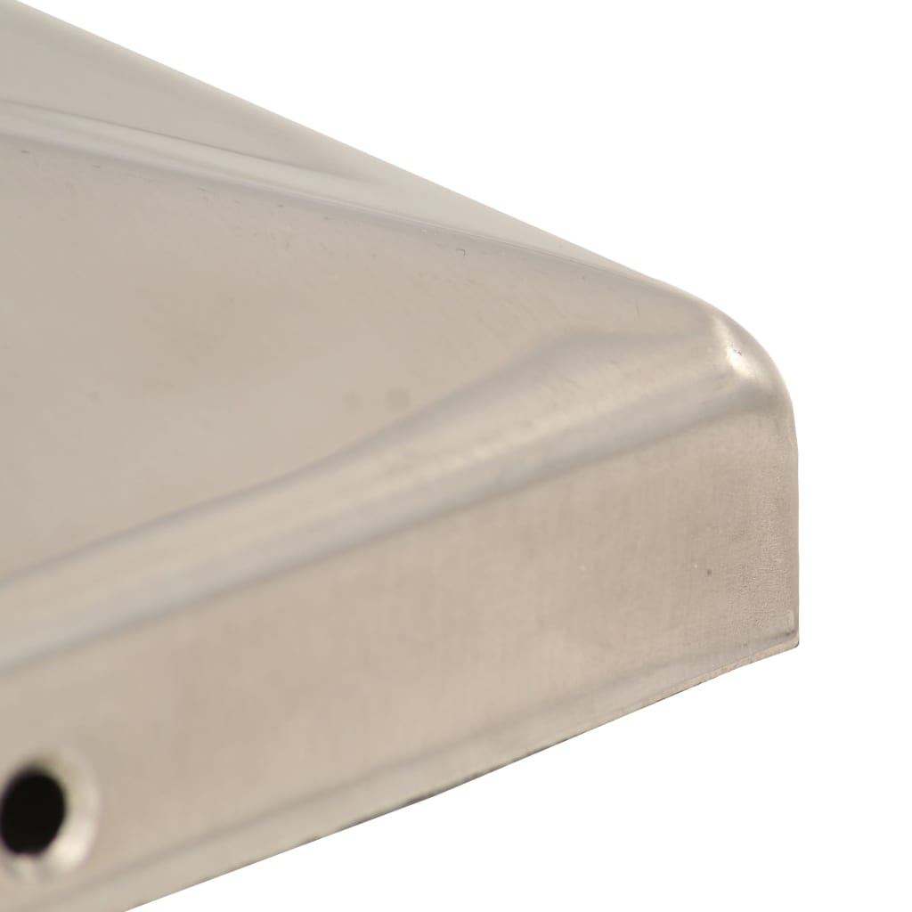 6 db gúla alakú rozsdamentes acél kerítésoszlop-sapka 71x71 mm