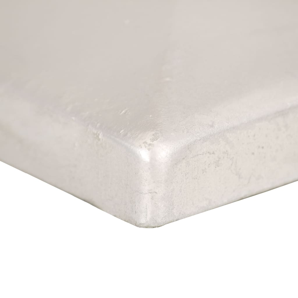 6 db gúla alakú horganyzott fém kerítésoszlop-sapka 91 x 91 mm