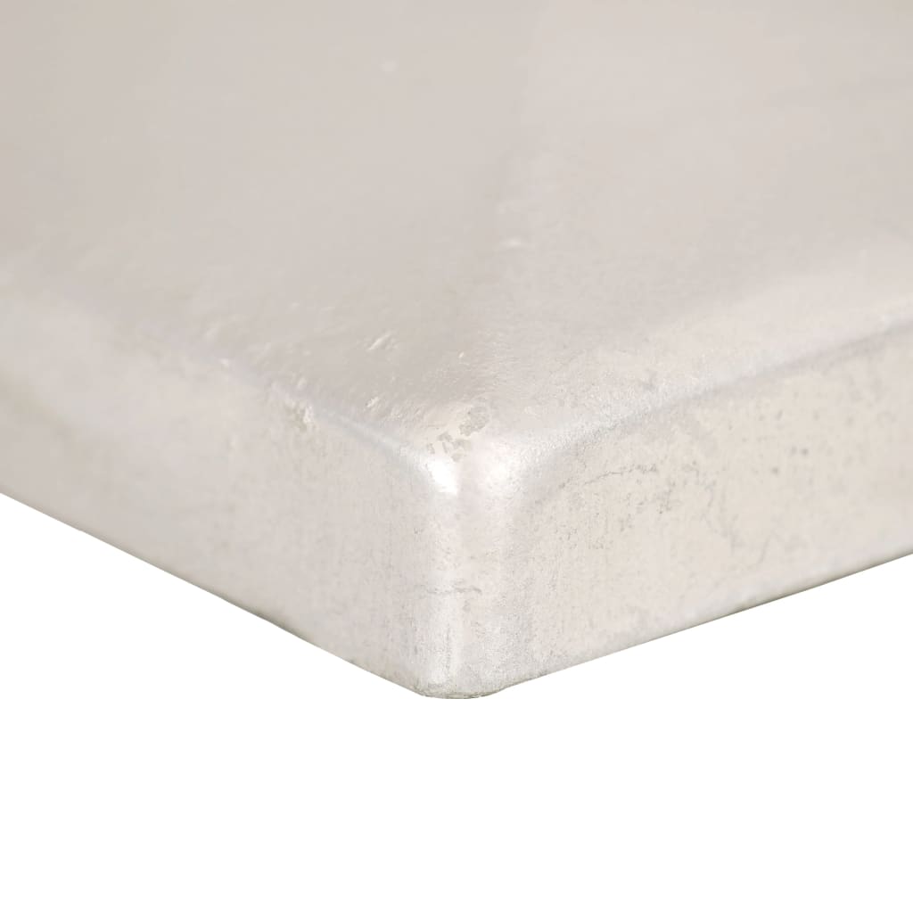 6 db gúla alakú horganyzott fém kerítésoszlop-sapka 101x101 mm