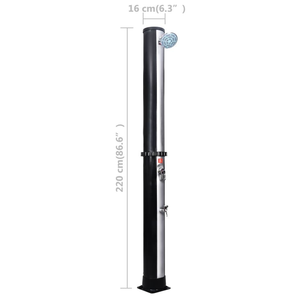 Kültéri szolárzuhany zuhanyfejjel és csappal 40 l Kültéri szolárzuhany zuhanyfejjel és csappal 40 l