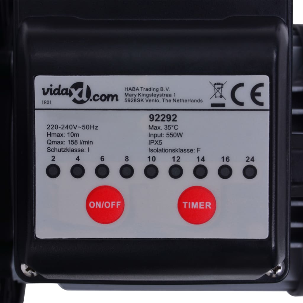 Homokszűrős szivattyú időzítővel 550 w 50 l