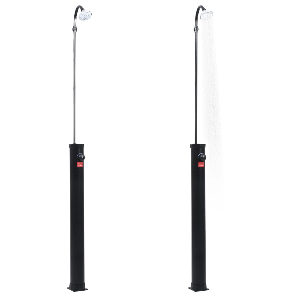 Fekete napelemes kerti zuhany 215 cm 8 l Fekete napelemes kerti zuhany 215 cm 8 l