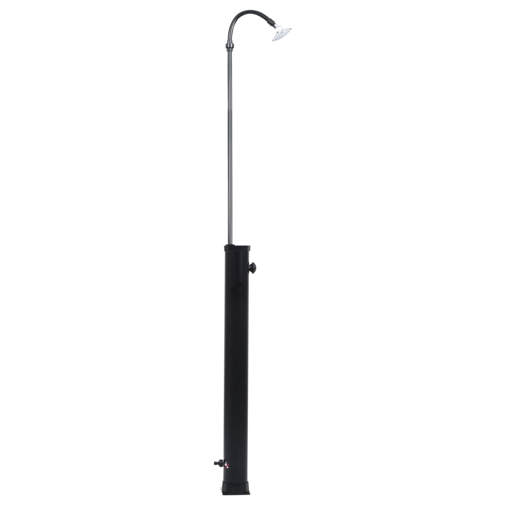 Fekete napelemes kerti zuhany 215 cm 8 l Fekete napelemes kerti zuhany 215 cm 8 l