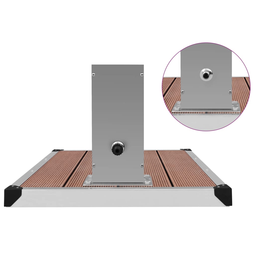 Kültéri wpc és rozsdamentes acél zuhany zuhanytálcával