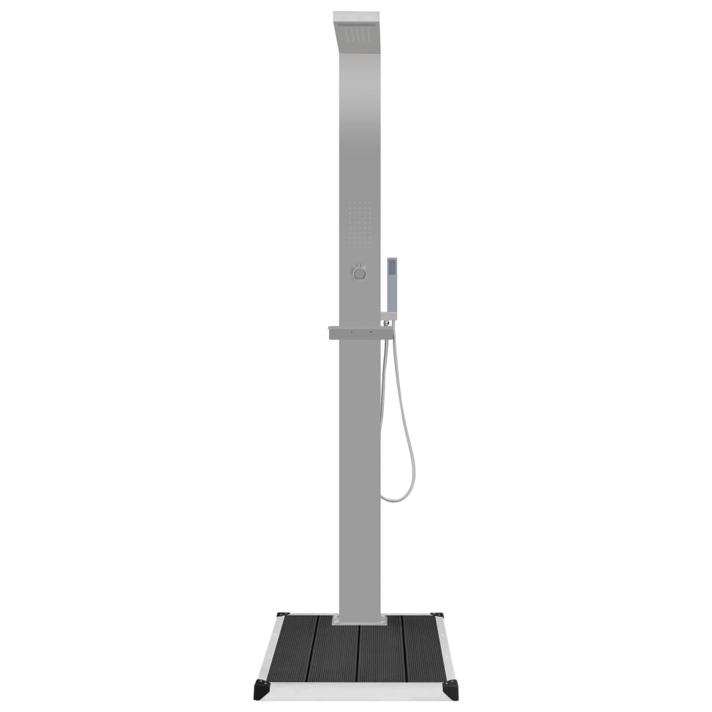 Kültéri wpc és rozsdamentes acél zuhany és zuhanytálca