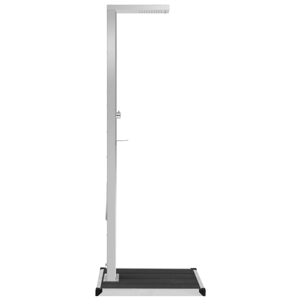 Kültéri wpc és rozsdamentes acél zuhany és zuhanytálca