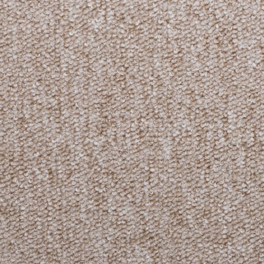 15 db lépcsőszőnyeg 65 x 21 x 4 cm bézs téglalap alakú széllel