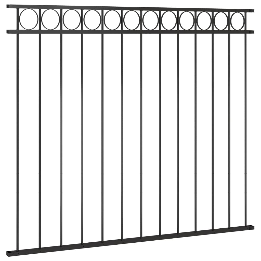 146319 fence panel steel 1,7x1,5 m black
