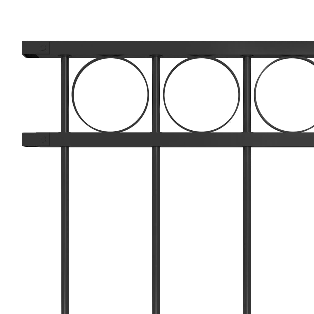 146319 fence panel steel 1,7x1,5 m black