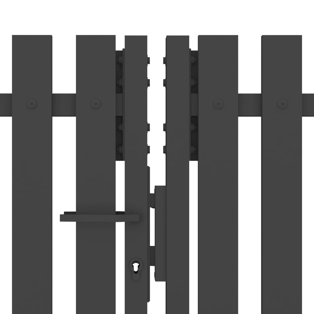 Antracitszürke acél kerítéskapu 4 x 1,25 cm