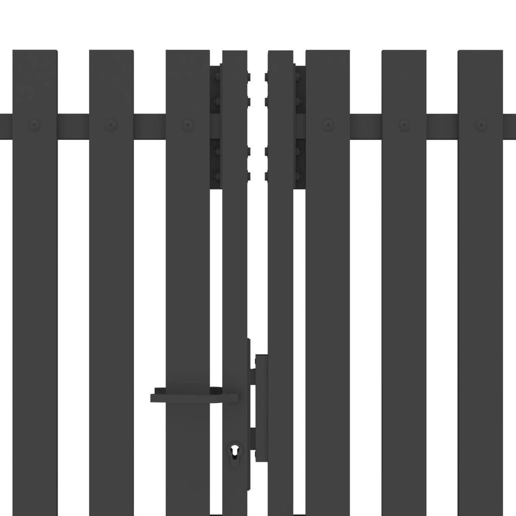 Antracitszürke acél kerítéskapu 4 x 2,5 m