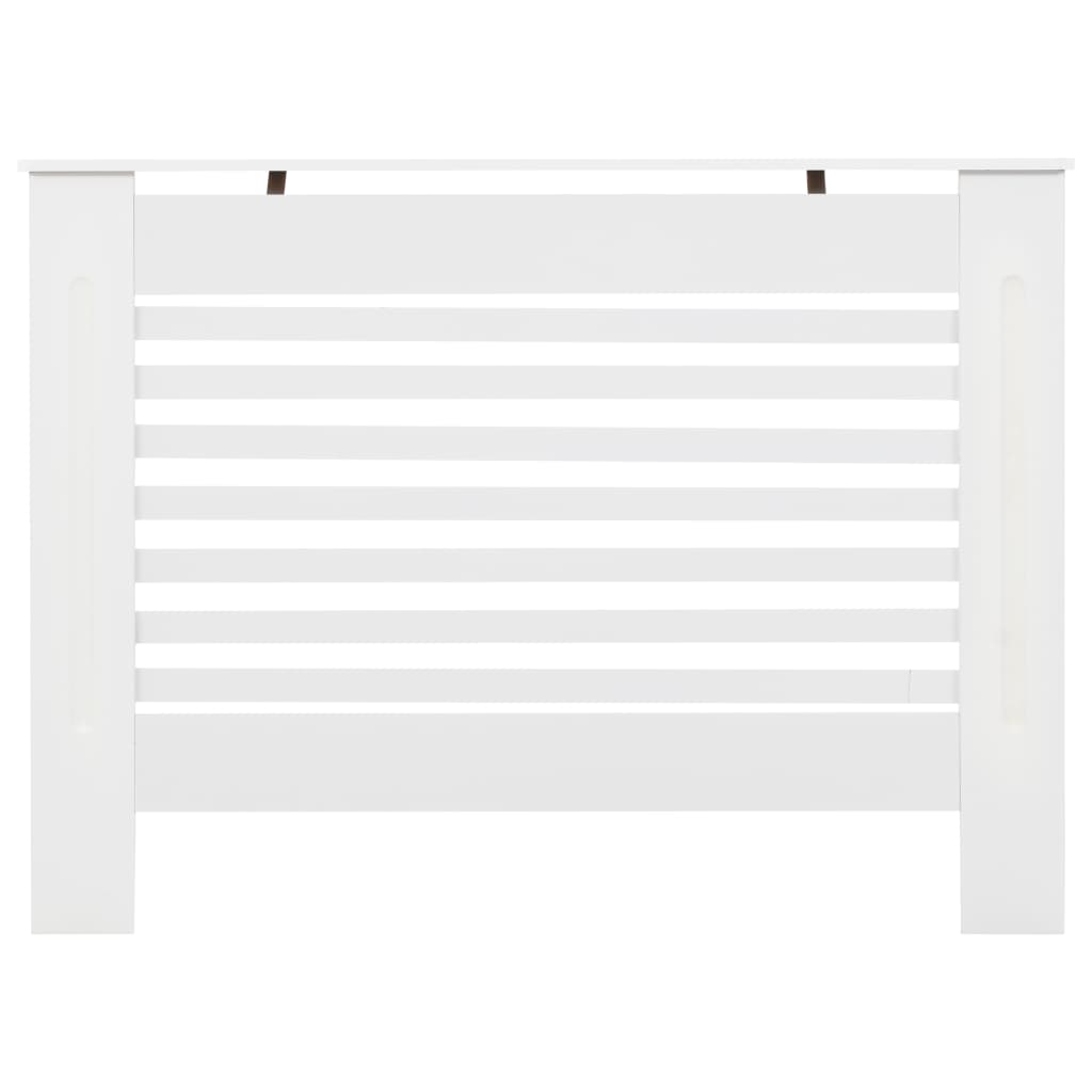 2 db fehér mdf radiátorburkolat 112 x 19 x 81,5 cm