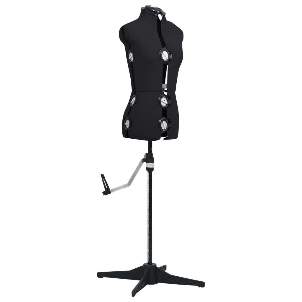 Fekete női állítható próbababa s-es méret 33-40