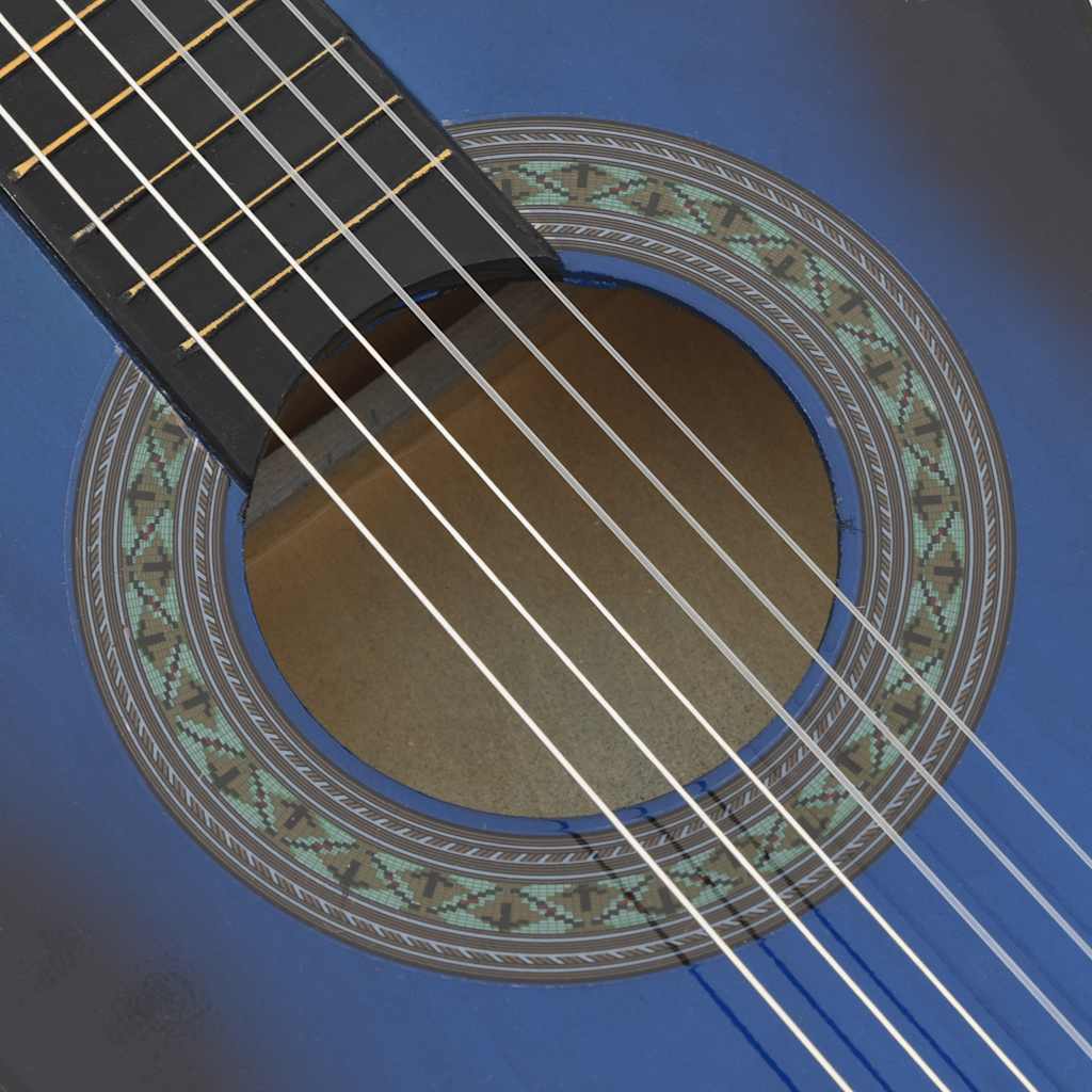 Kék klasszikus gitár kezdőknek és gyerekeknek 3/4 36"