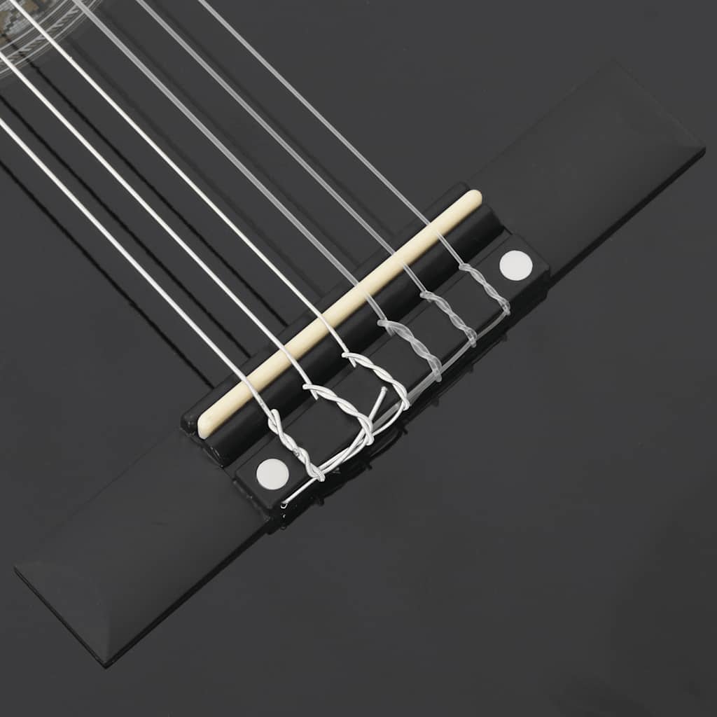 Fekete klasszikus gitár kezdőknek és gyerekeknek 3/4 36"