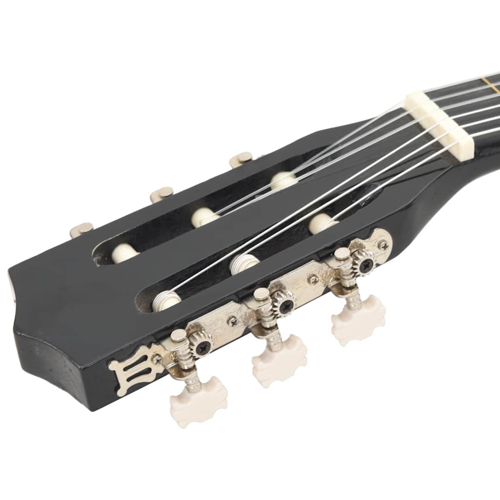 Fekete klasszikus gitár kezdőknek és gyerekeknek 3/4 36"