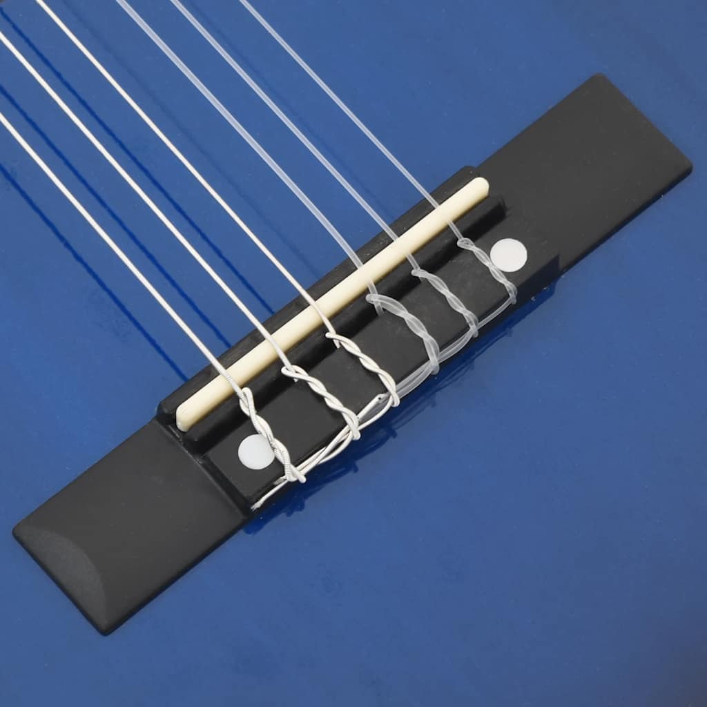 Kék klasszikus gitár kezdőknek és gyerekeknek 1/2 34"