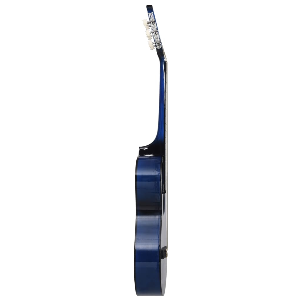 Kék árnyékos 6 húros klasszikus western cutaway gitár 38