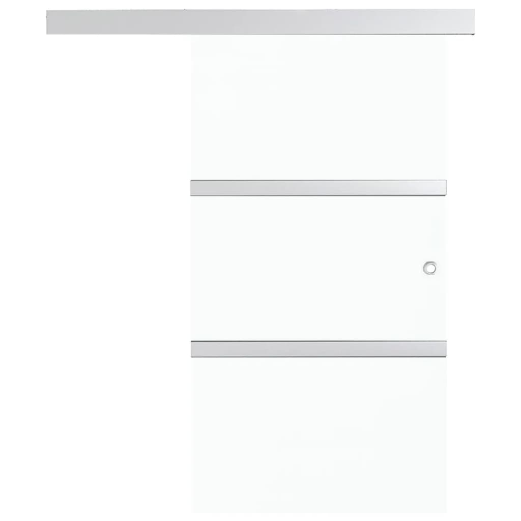 Ezüst esg üveg és alumínium tolóajtó puha ütközőkkel 90x205 cm