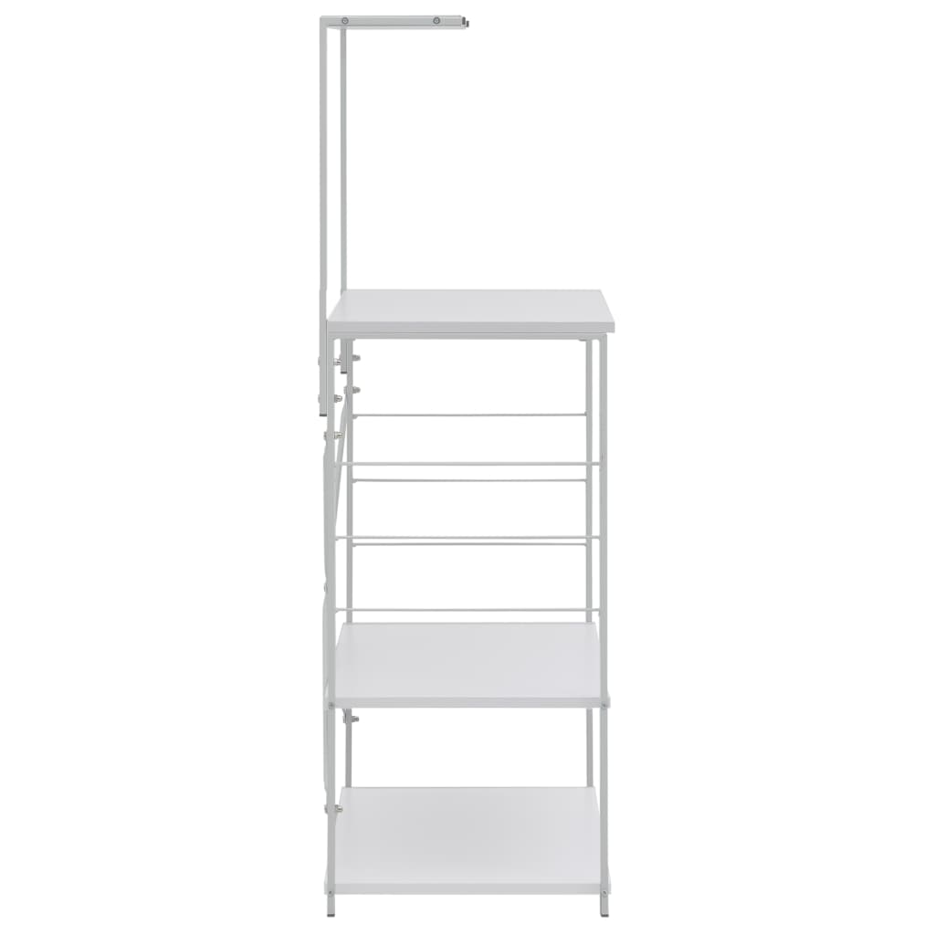 Fehér forgácslap mikrosütő szekrény 60 x 39,6 x 123 cm